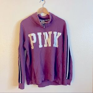 💜VS PINK Purple Half Zip Sweatshirt💜